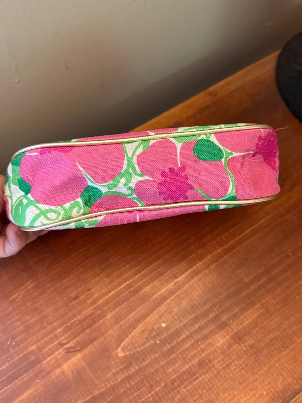 Lilly Pulitzer for Estée Lauder Pink Floral Cosmetic Makeup Bag